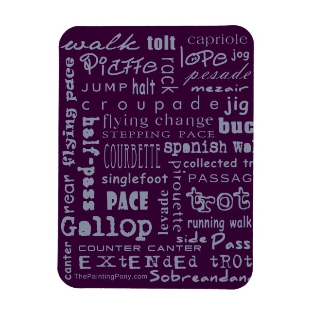 Horse Gaits Magnet (Vertikal)