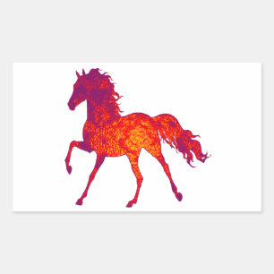 HORSE GALACTIC REKTANGULÄRT KLISTERMÄRKE