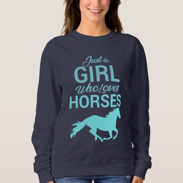 Horse Gallop A Girl Kärlek Horses   T Shirt (Framsida)