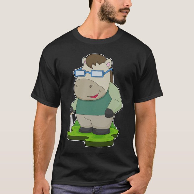Horse gentleman Sunglasses T Shirt (Framsida)