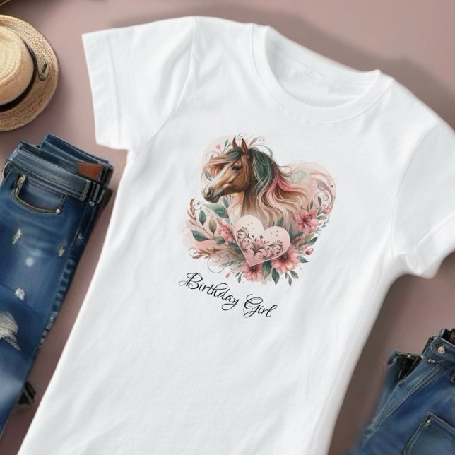 Horse Girl Birthday T Shirt (Enjoy this beautiful design!)