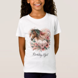 Horse Girl Birthday T Shirt