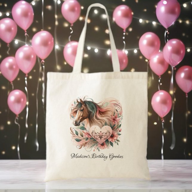Horse Girl Birthday Tygkasse (Enjoy this fun birthday design!)