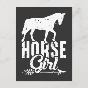 Horse Girl Cowgirl Passion Vykort
