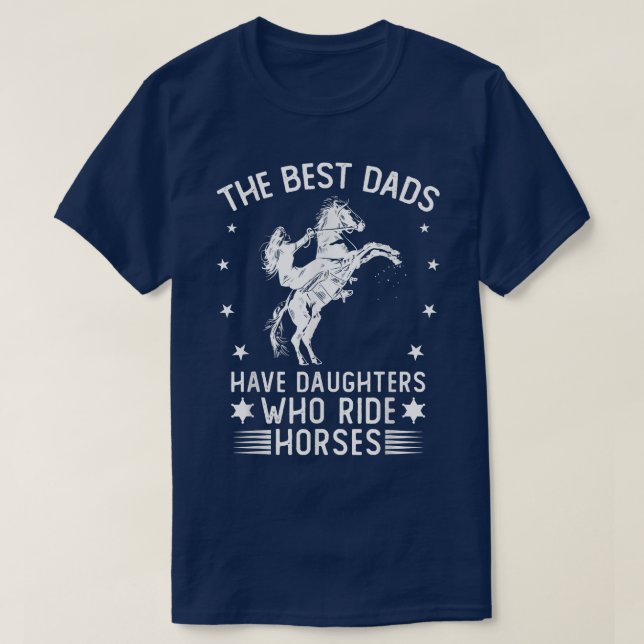 Horse Girl Daughs Fars dag Horsing Rac T Shirt (Design framsida)