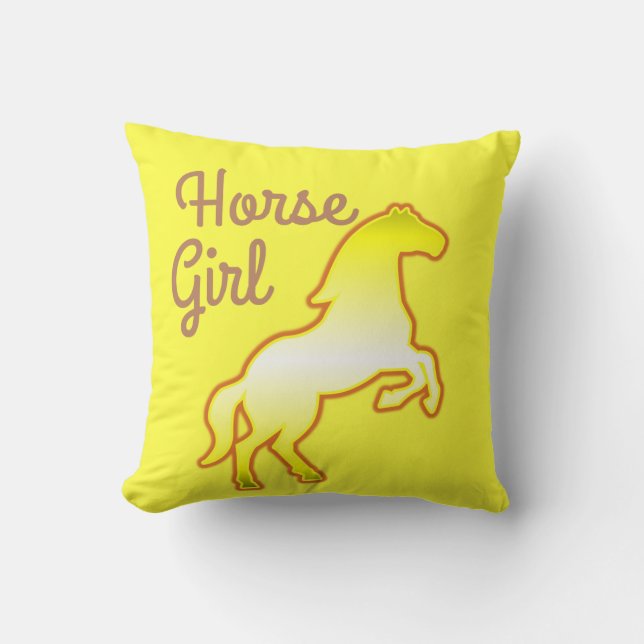 Horse Girl Dekorativ kudde (Framsida)
