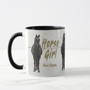 Horse Girl Gift for Vintage Riding Helgdag Älskare Mugg