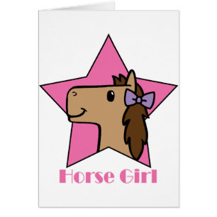 Horse Girl Hälsningskort