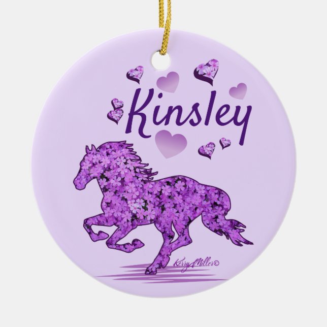 Horse Girl, Horse Ceramic Ornament (Framsidan)