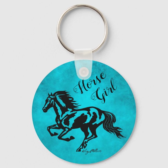 Horse Girl, Horse Keychain Nyckelring (Framsida)
