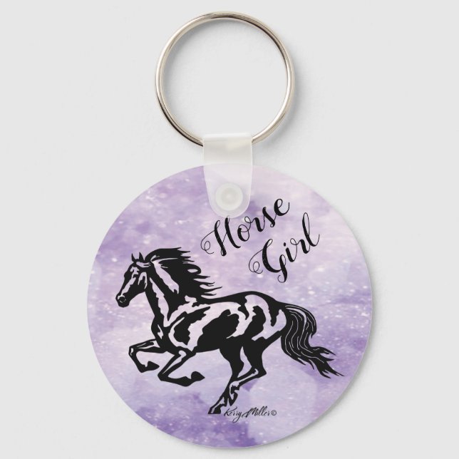 Horse Girl, Horse Keychain Nyckelring (Framsida)