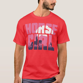 Horse Girl Horse Riding Älskare flicka T Shirt