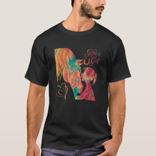 Horse Girl Kärlek Horses Rider Equestrian för T Shirt