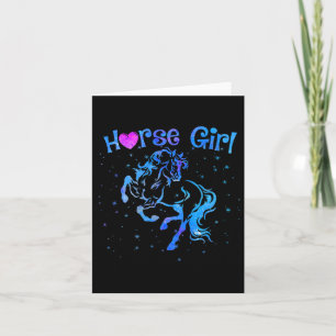 Horse Girl Kärlek Tonåring Kids Women M Kort