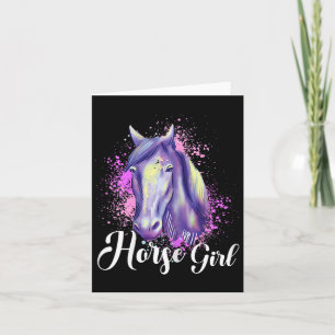 Horse Girl Pony Horsessöp Ss Kort