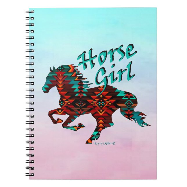 Horse Girl, Southwest Horse Anteckningsbok (Framsidan)
