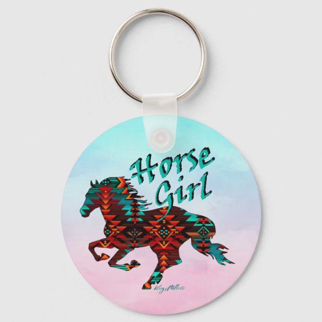 Horse Girl, Southwest Horse Nyckelring (Framsida)