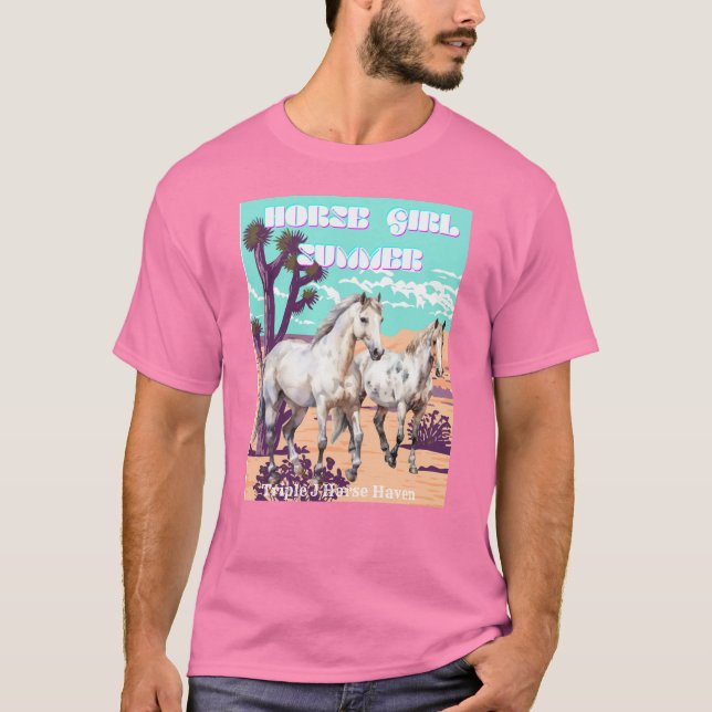 Horse Girl Summer T Shirt (Framsida)