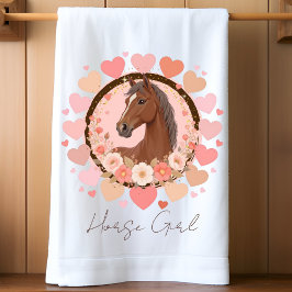 Horse Girl Valentine Kökshandduk