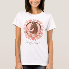 Horse Girl Valentine T Shirt