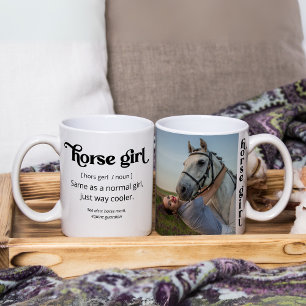 Horse Girl way-kylare! anpassningsbar foto Kaffemugg