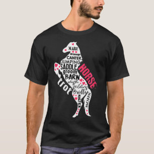 Horse Girls Equestrian Kids Clothing T Shirt