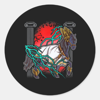 Horse Grege Myths Zeus Ancient Gods Equine Lightni Runt Klistermärke