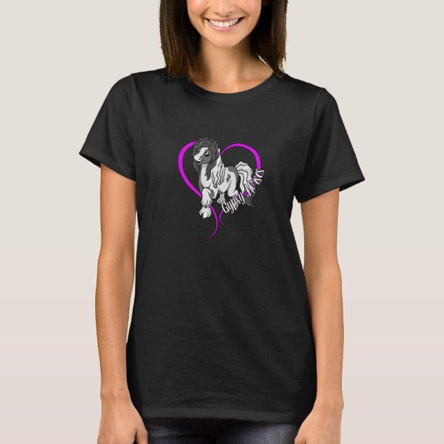 Horse Gypsy Vanner T Shirt (Framsida)