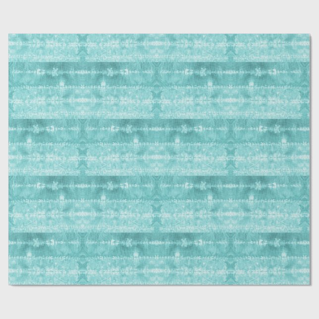 Horse Hair Tile Stripe Teal Presentpapper (Platt)