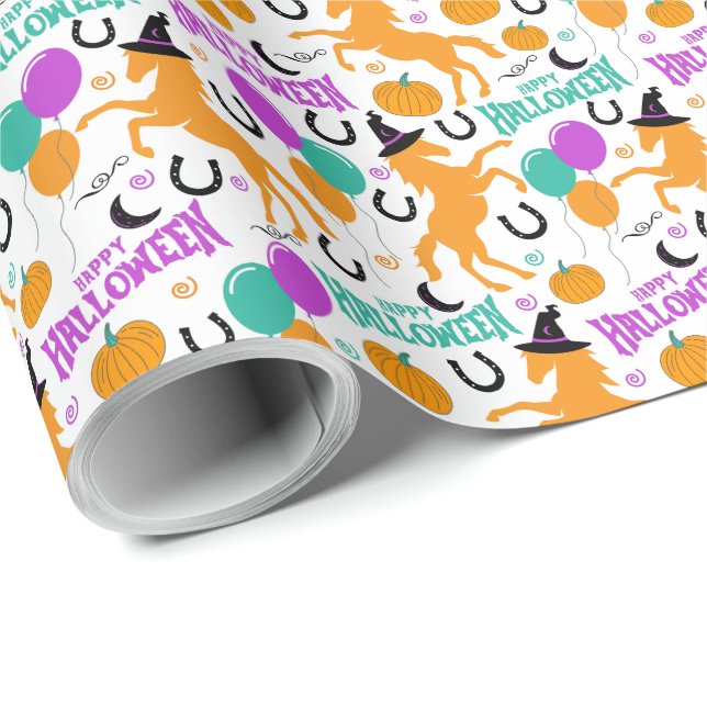 Horse Halloween Gift Wrapping Papper Presentpapper (Rullad Hörn)