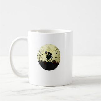 Horse Halloween Headless Horseman Pumpkin och Måne Kaffemugg