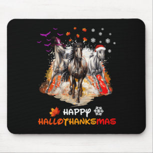 Horse Halloween och God jul Lycklig Hallotha Musmatta