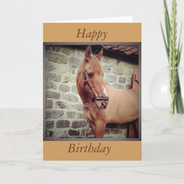 Horse Hälsning Card Kort (Framsida)