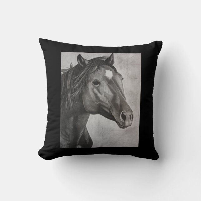 Horse Hand plockade Art Kudde (Framsida)