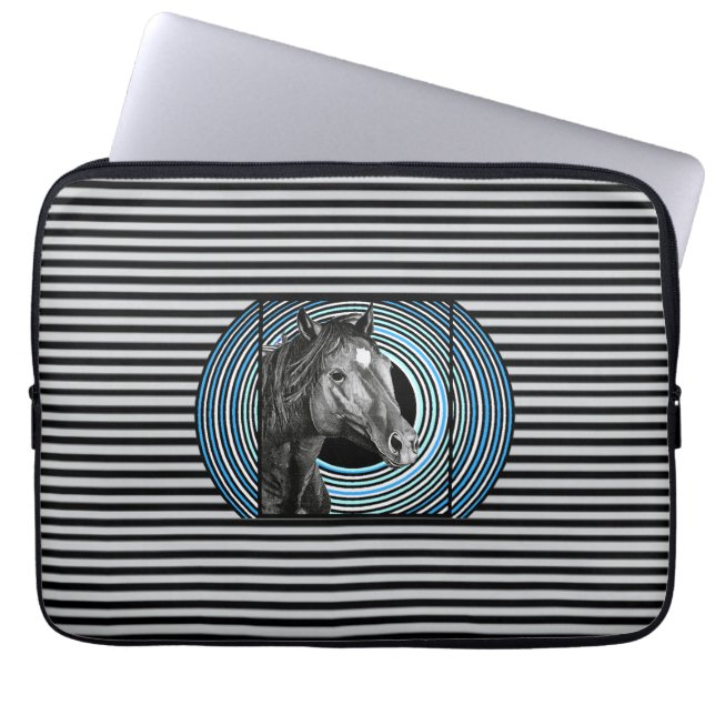 Horse Hand plockade Art Laptop Fodral (Framsidan)