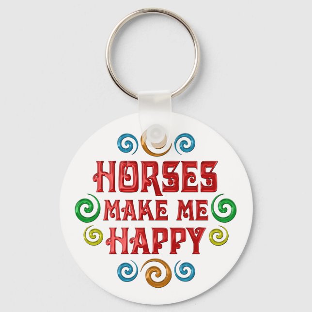 Horse Happiness Nyckelring (Framsida)