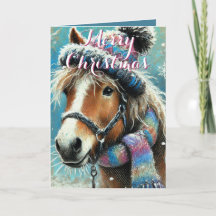 Horse Hat Scarf Snöflingor Personlig jul