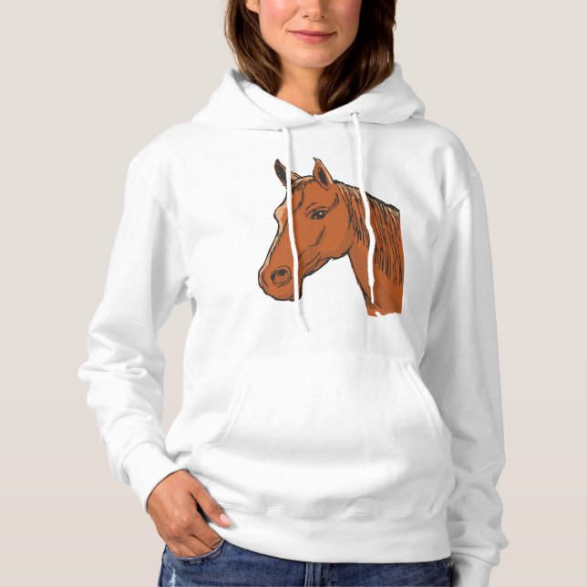 Horse Head Brown Farm Animal T Shirt (Framsida)