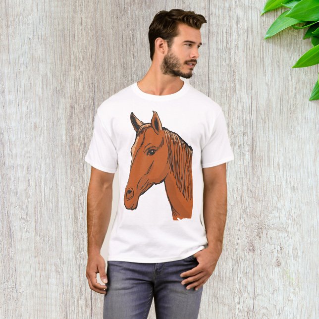 Horse Head Brown Farm Animal T Shirt (Skapare uppladdad)
