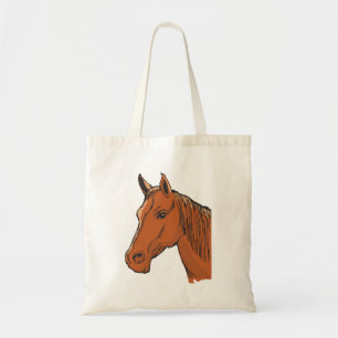 Horse Head Brown Farm Animal Tygkasse
