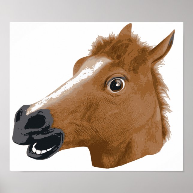 Horse Head Creepy Mask Poster (Framsidan)