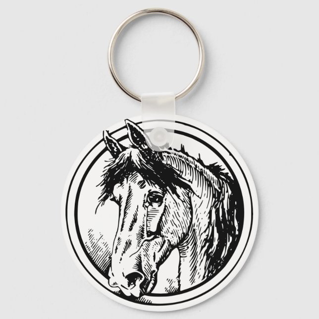 Horse head Keychain Nyckelring (Framsida)