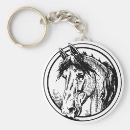 Horse head Keychain Nyckelring
