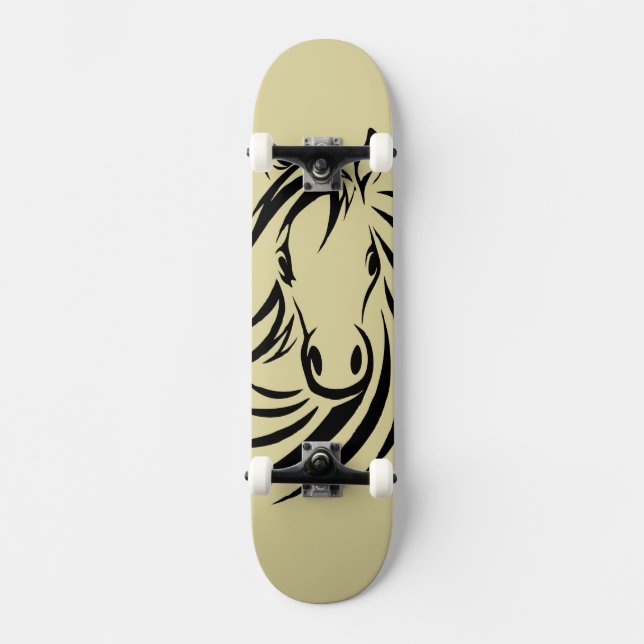 Horse Head Mini Skateboard Bräda 18,7 Cm (Framsida)
