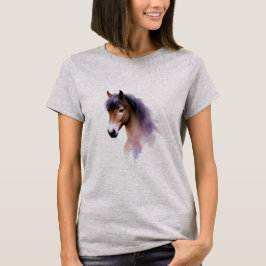 Horse Head With Purple Mane Art T Shirt