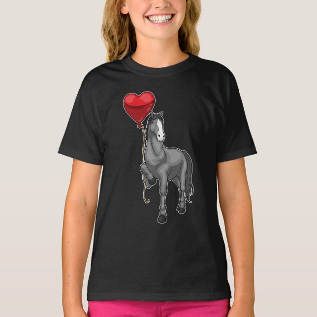 Horse Heart Balloon T Shirt (Framsida)