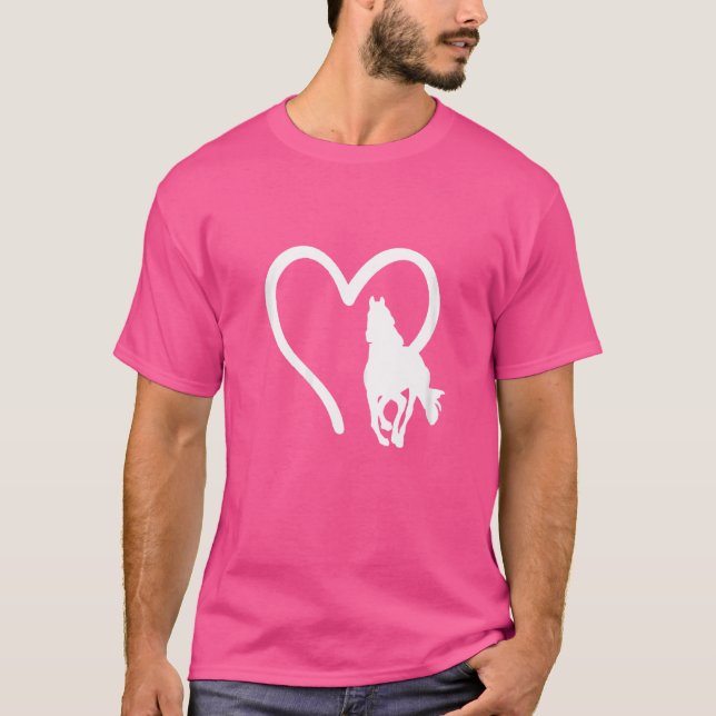 Horse Heart Equestrian T Shirt (Framsida)