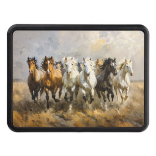 Horse Herd Galloping Mustang Painting Dragkroksskydd