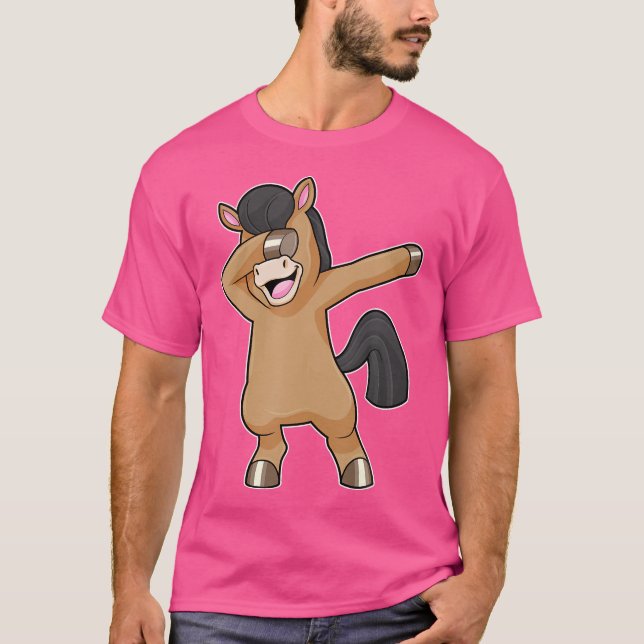 Horse Hip hop Dance Dab T Shirt (Framsida)