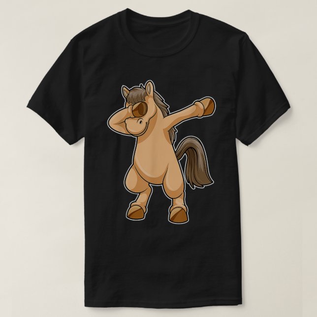 Horse Hip hop Dance Dab T Shirt (Design framsida)